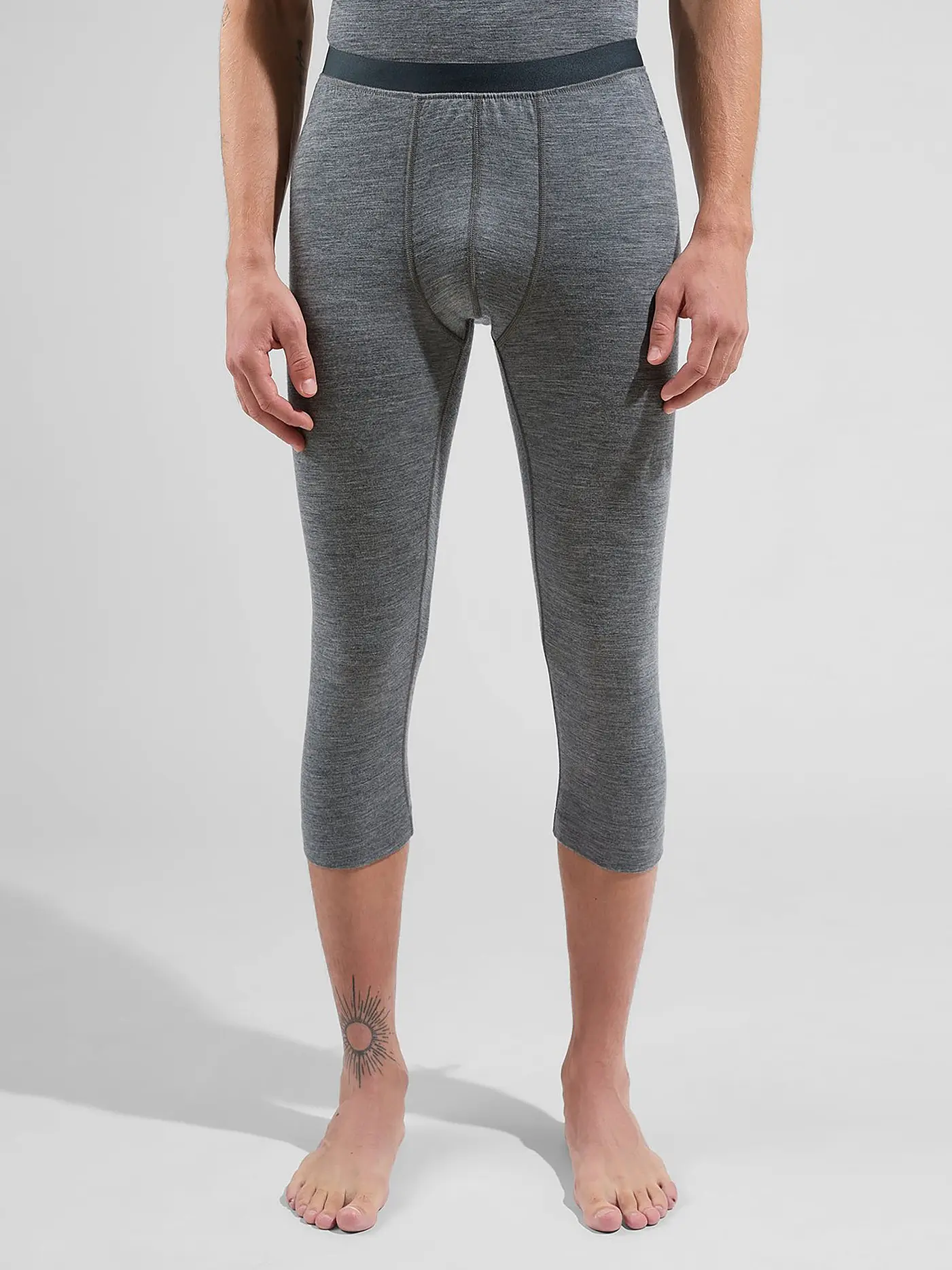 ODLO | Herren Hose Merino 200 3/4 | hellgrau